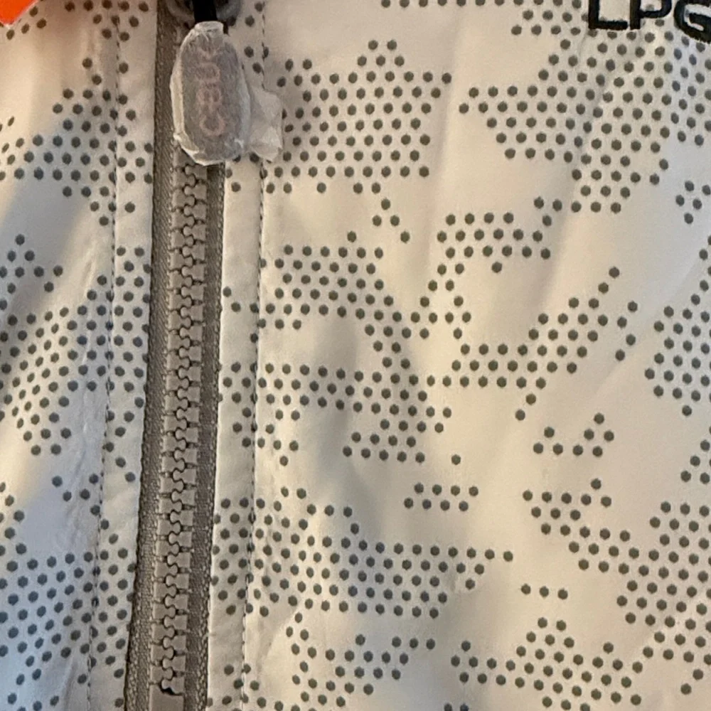LPGA Gray and White Sleeveless Hooded Golf Vest - Picture 3 of 3